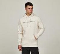 Tommy Jeans Linear Logo Hoodie - Beige - Size M