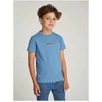 Tommy Hilfiger Boys Monotype Striped Short Sleeve T-Shirt - Blue