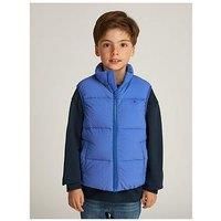 Tommy Hilfiger Kids Down Denim Look Vest Gilet - Blue