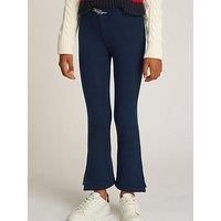 Tommy Hilfiger Girls Varsity Flare Leggings - Navy