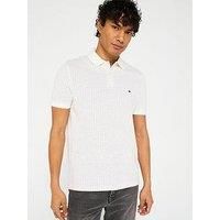 Tommy Hilfiger Regular Fit Microprint Polo Shirt - Beige
