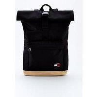 TOMMY JEANS Men’s Daily Rolltop Backpack, Black (Black), One Size