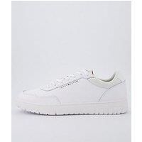 TOMMY HILFIGER Men/'s TH Basket CORE LTH PINPERF, White (White), 8