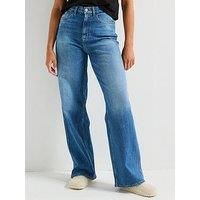 Tommy Jeans Claire Straight Leg Jeans - Blue Wash
