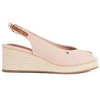 Tommy Hilfiger Slingback Espadrille Wedges - Pink