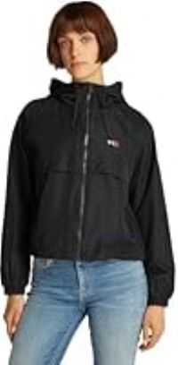 Tommy Jeans Womens Tjw Essential Ext Dw0dw20672 Windbreaker Jacket, Black (Black), XXL UK