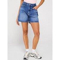 Tommy Jeans Womens Mom Bi0134 Dw0dw20092 5 Pocket Shorts, Denim (Denim Medium), 26W UK