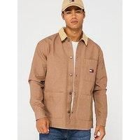 Tommy Jeans Canvas Cord Overshirt Vintage Camel
