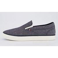 Tommy Hilfiger Th Hi Vulc Low Slip On Ch Trainer - Navy