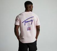 Tommy Jeans Faded Graphic T-Shirt - Pink - Size L