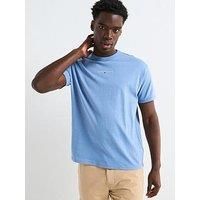 Tommy Jeans Relaxed Linear Logo T-Shirt - Light Blue