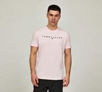 Tommy Jeans Regular Linear Logo T-Shirt - Pink - Size L