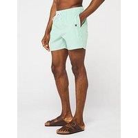 Tommy Hilfiger Medium Drawstring Stripe Swim Shorts - Light Green