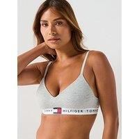 Tommy Hilfiger Women’s Lift Bralette with Adjustable Straps, Grey (Light Grey Heather), L