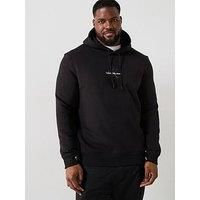 Calvin Klein Jeans Plus Monologo Overhead Hoodie - Black