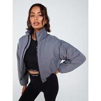 Calvin Klein Sport Padded Cropped Jacket - Grey
