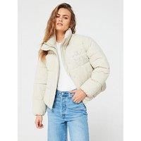 Calvin Klein Jeans Chenille Monologo Padded Jacket - Cream