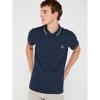 Calvin Klein Jeans Tipping Slim Fit Polo Shirt - Blue