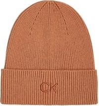 Calvin Klein Women/'s CK Embroidery FINE Rib Beanie K60K612590 Beanie, Brown (Lion), ONE Size