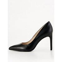 Calvin Klein Leather Heel Pump - Black