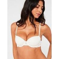 Calvin Klein Lace Balconette Bra - Cream