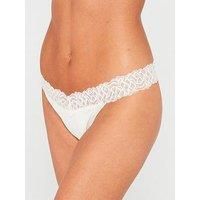 Calvin Klein Lace Thong - Cream