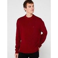 Calvin Klein Jeans Linear Detail Knitted Jumper - Red
