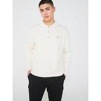 Calvin Klein Jeans Cotton Polo Knitted Jumper - Cream