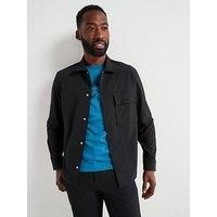 Calvin Klein 4-Way Stretch Nylon Overshirt - Black