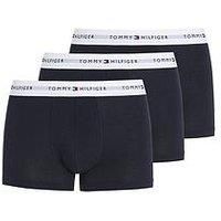 Tommy Hilfiger Men Boxer Short Trunks Underwear Pack of 3, Blue (Desert Sky/Desert Sky/Desert Sky), M