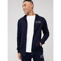 Tommy Hilfiger Men Hoodie with Zip, Blue (Desert Sky), XXL