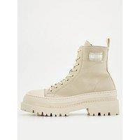 Tommy Jeans Foxing Canvas Boot - Beige