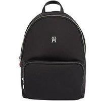 Tommy Hilfiger Women/'s Poppy TH Backpack, Black, One Size