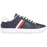 Tommy Hilfiger Men/'s Essential Leather Cupsole Sneaker, Desert Sky, 7 UK