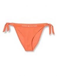 Tommy Hilfiger Women/'s Side Tie Bikini UW0UW05260, Mosaic Vermillion, XL