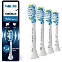 Philips Sonicare C3 Premium Plaque Defence, Genuine Replacement Toothbrush Heads, White, 4 Pack, HX9044/87