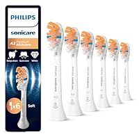 Philips Sonicare A3 Premium All-in-One, Genuine Replacement Toothbrush Heads, White, 6 Pack, HX9096/87