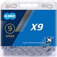Kmc X9 9 Speed Chain, Grey 122L