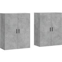 vidaXL Wall Mounted Cabinets Set, Concrete Grey Engineered Wood, Versatile Storage Solution, Ideal for Living Room, Study, and Bedroom
