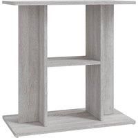 vidaXL Grey Sonoma Aquarium Stand - 60x30x60 cm, With Multi-Tier Storage, Durable Engineered Wood, for Fish Tank Display and Storage