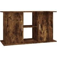 vidaXL Aquarium Stand, Smoked Oak Engineered Wood, Fish Tank Base with Ample Storage and Stylish Design for Homes
