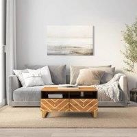 Coffee Table Tea Side Sofa Brown and Black Solid Wood Mango vidaXL