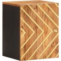 Bathroom Wall Cabinet Storage Brown and Black Solid Wood Mango vidaXL