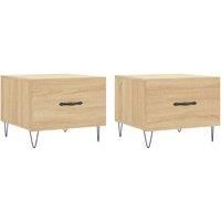 Coffee Table Grey Sonoma 50x50x40 cm Engineered Wood vidaXL