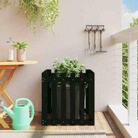 Garden Raised Bed with Fence Design Outdoor Planter Solid Wood Pine vidaXL