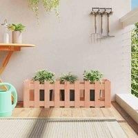 vidaXL Garden Raised Bed - Solid Douglas Wood Construction, Ideal For Outdoor Use, Ample Planting Space, Natural Brown, 100x30x30 cm
