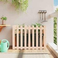 vidaXL Garden Raised Bed with Fence Design Outdoor Planter Solid Wood Pine
