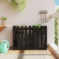 Garden Raised Bed with Fence Design Outdoor Planter Solid Wood Pine vidaXL