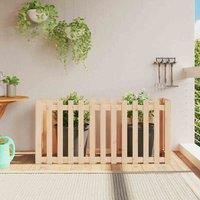 vidaXL Solid Pinewood Garden Raised Bed with Fence Design - Versatile for Outdoor and Indoor Plant Display, Ample Space, Requires Assembly, Measures 150x50x70 cm