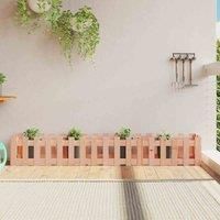 vidaXL Garden Raised Bed in Solid Untreated Douglas Wood - Spacious Planting Box with Fence Design for Outdoor Gardening